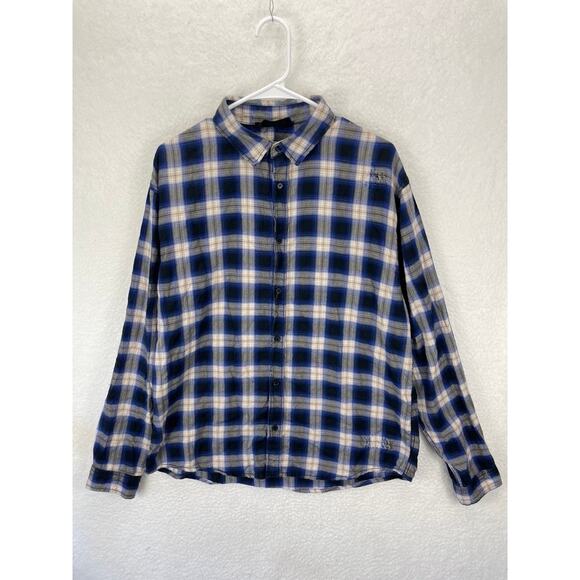 The‎ Kooples Jeans Relaxed Men's Plaid Button Down Shirt Size XL - Picture 1 of 9